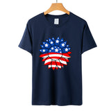 Women's Independence Day T Shirt T-shirt Women's Short-Sleeved Shirt Sunflower Print
