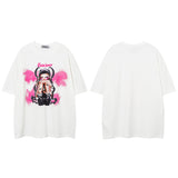 Men T Shirt Printed Short Sleeve T-shirt for Men and Women Hip Hop Couple