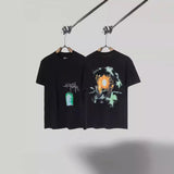 Mens T-shirts Travis Scott Cactus Jack x Utopia Utopia Hand of God Short Sleeve T-Shirt