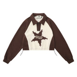 Women Hoodie Short Sweater Women's Long Sleeve Autumn Top
