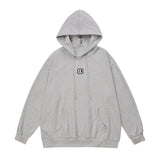 Men Hoodie Turtleneck Hooded Sweater Simple Letter Embroidered Long Sleeve Loose Pullover Hoodie