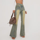 Women Cargo Pants Jeans Women's Bell-Bottom Pants Trousers
