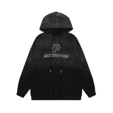 Men Hoodie Hooded Sweater Men's Letter Print Loose Casual