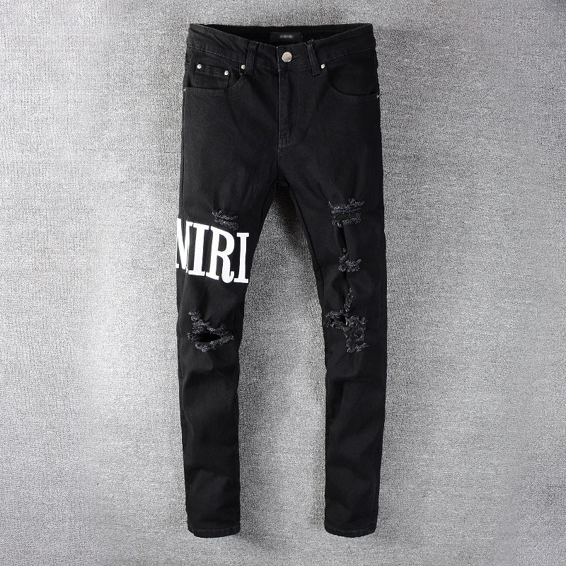 Amiri Jeans Casual Hip Hop Slim Jeans Men #649