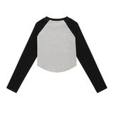 Women Long Sleeve T-shirt Multicolor Printing Long Sleeve T-shirt Girls Autumn Crew Neck