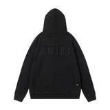 Amiri Hoodie AMI logo embroidered hooded sweater with holes