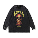 Men Long Sleeve Shirt Vintage Sweater Male and Female Anime Hiphop Long Sleeve T-shirt