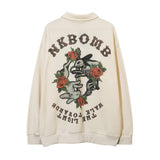 Men Hoodie Printing Lapel Sweater Men Spring and Autumn Long Sleeve Top