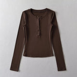 Women T-Shirt Bottoming Shirt T-shirt Autumn T-shirt Tight Top