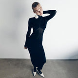 Women's Desses Long Skirt Women's Winter Long Sleeve Knitted Dress