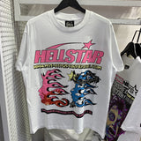 HS T Shirt Abstract Printing Casual Loose