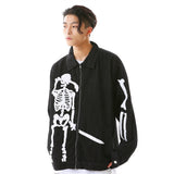 Men Denim Jacket Embroidered Denim Jacket Men's Loose Jacket Coat