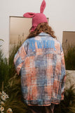 Unisex Jacket Autumn Back Affixed Cloth Embroidered Coat Women's Clothing