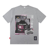 Men T Shirt Printed Short-Sleeved T-shirt Men's Fashion Brand Street round Neck Loose