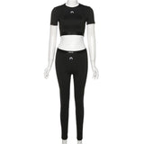 Women Co-Ord Set Women's Spring Clothing Fashion Midriff-Baring Top Tight