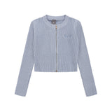 Women Sweater Cardigan Sweater Women's Autumn Long Sleeve Zipper Sweater