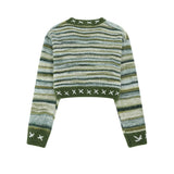 Women Sweater V-neck Sweater Women's Spring Autumn Short Sweater