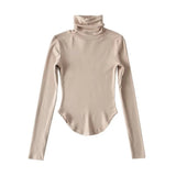 Women T-Shirt Autumn and Winter Stretch Tight Long-Sleeved T-shirt Top