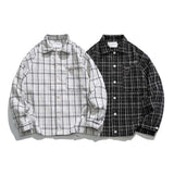 Unisex Jacket Fall Retro Plaid Pinker Women's Clothing