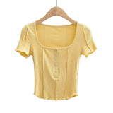 Women T-Shirt Short-Sleeved T-shirt Bottoming Shirt Top