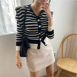 Women Long Sleeve Shirt Knitted Cardigan Women's Slim Fit round Neck Long Sleeves Top