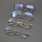 CHH Chrome Hearts Glasses Vintage gold rimless myopia frames