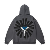Men Hoodie Loose Casual Hooded Zipper Coat Autumn and Winter