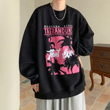 Men Hoodie Vintage West Coast Hiphop round Neck Sweater Men