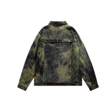 Unisex Jacket Autumn Distressed Tie-Dye Jacket Jacket