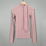 Women Long Sleeve Shirt Women's Half Turtleneck Tight
