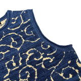 Kapital T Shirt Pingtian Hehong Vintage Sweater Outer Knitted Vest Tang Pattern Sleeveless
