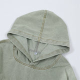 Men Denim Jacket Washed and Worn Hooded Denim Jacket Men's Loose Spring and Autumn Denim Sweatshirt