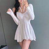 Women Dresses Summer Pure Desire Wind Sexy Deep V Dress