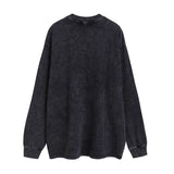 Men Long Sleeve Shirt Vintage Printed Vintage Long Sleeve T-shirt Men and Women All-Matching Base