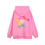 Men Hoodie Five-Pointed Star Spray Painting Printed Hoodie Men's Loose Line Embroidered Hoodie Autumn and Winter