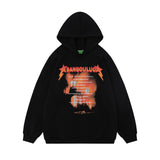 Men Hoodie Hooded Sweater Men's Spring and Autumn Graffiti Letter Printed Long Sleeve Loose Sports Pullover