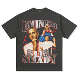 Detroit Eminem T Shirt Washed Old Eminem Print T Shirt