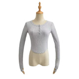 Women T-shirt Long Sleeve Pullover T-shirt Top
