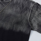 Unisex long-sleeved shirt washed and dyed