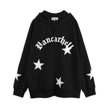 Men Hoodie Five-Pointed Star Patch Embroidered Hoodie Loose Casual Jacket Spring and Autumn