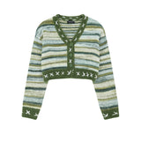 Women Sweater V-neck Sweater Women's Spring Autumn Short Sweater