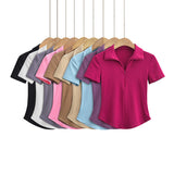Women T-Shirt Slim Fit Slimming Short Sleeve Underwear T-shirt Top