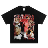 Detroit Eminem Hoodie Vintage Hip Hop EMINEM Printed Loose T-Shirt