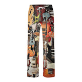 Men Pant Summer Print Loose Trousers Ethnic Style Casual Trousers