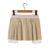 Women Skirt Skirt Frayed Mini Skirt Pleated Skirt