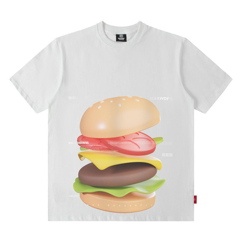 Men T Shirt Summer American Street Fashion Brand Short Sleeve T-shirt Men's Loose