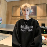 Men Hoodie White Hoodie Men's Autumn Long-Sleeved T-shirt Casual round Neck