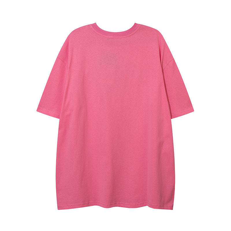 Men T Shirt Letter Short Sleeve T-shirt Harajuku Country Fashion Brand Summer Couple