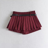 Women's Skirt Pleated Pantskirt Short Skirt Women's Summer Ins Casual Skirt