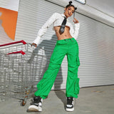 Women Cargo Pants Overalls Women's Loose Straight Casual Pants